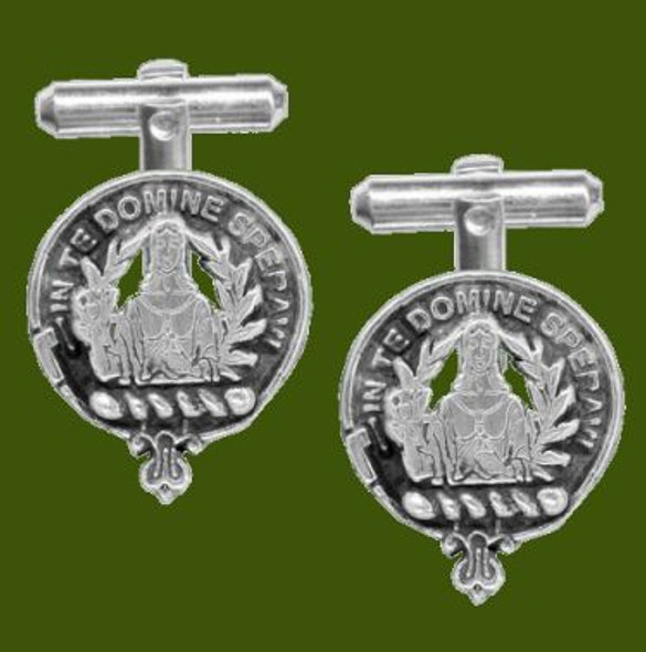 Lyon Clan Badge Stylish Pewter Clan Crest Cufflinks