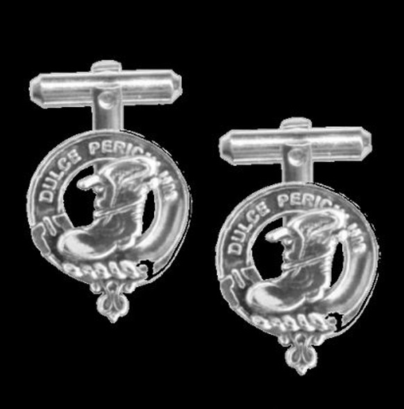 MacAulay Clan Badge Sterling Silver Clan Crest Cufflinks