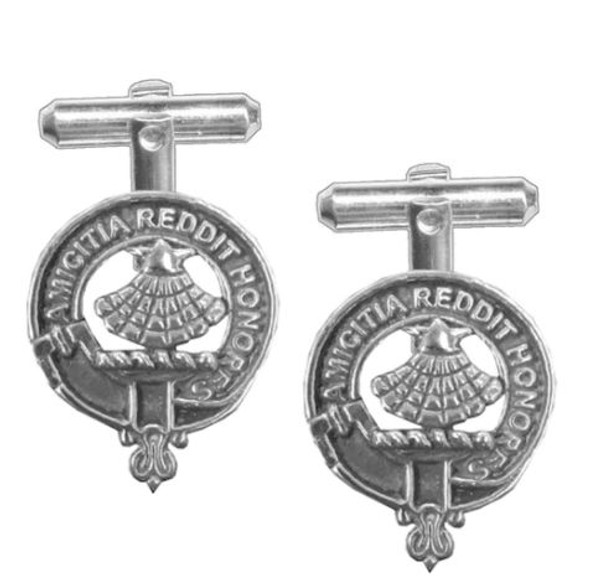 Pringle Clan Badge Sterling Silver Clan Crest Cufflinks