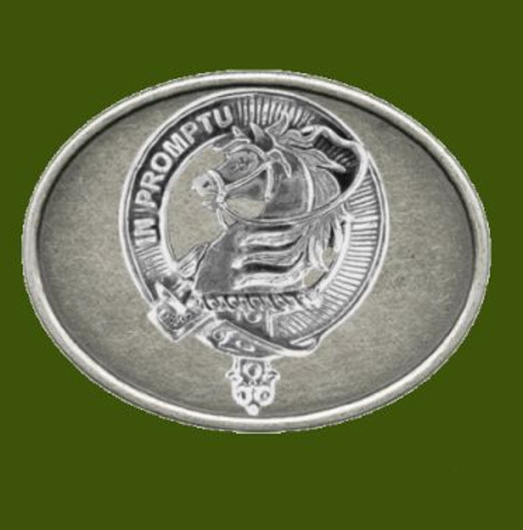 Dunbar Clan Badge Oval Antiqued Mens Stylish Pewter Belt Buckle