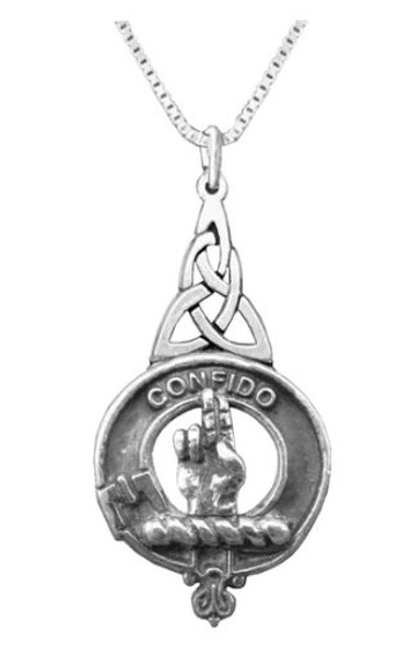 Boyd Clan Badge Stylish Pewter Clan Crest Interlace Drop Pendant