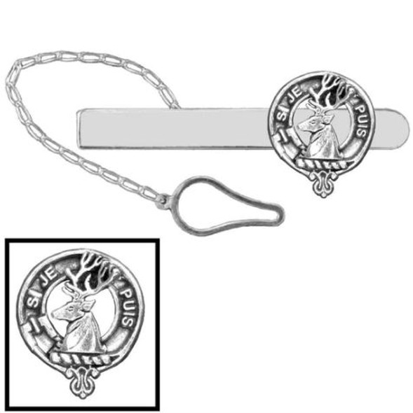 Colquhoun Clan Badge Sterling Silver Button Loop Clan Crest Tie Bar