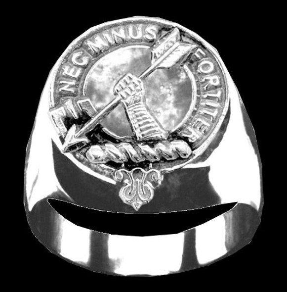 Cuthbert Clan Badge Mens Clan Crest Sterling Silver Ring