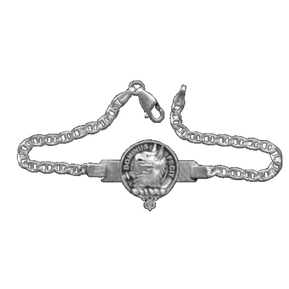 Baird Clan Badge Link Ladies Sterling Silver Clan Crest Bracelet