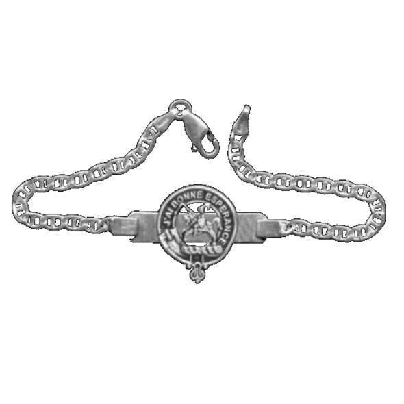 Craig Clan Badge Link Ladies Sterling Silver Clan Crest Bracelet