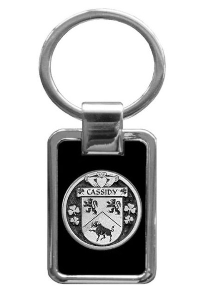 Cassidy Irish Coat Of Arms Stainless Steel Silver Family Crest Keyring