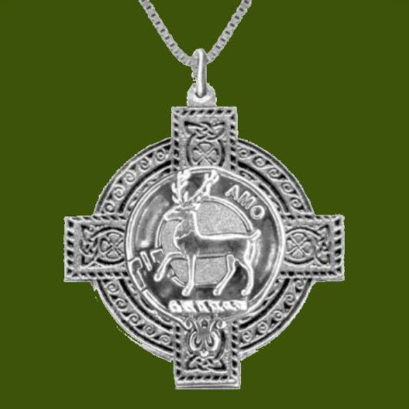 Scott Clan Badge Celtic Cross Stylish Pewter Clan Crest Pendant