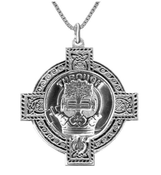 Hamilton Clan Badge Celtic Cross Sterling Silver Clan Crest Pendant