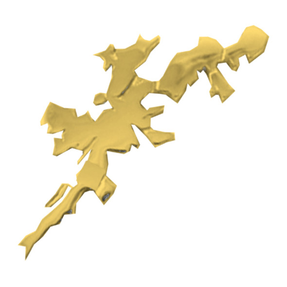 Shetland Isles Map No Stone Medium 9K Yellow Gold Brooch