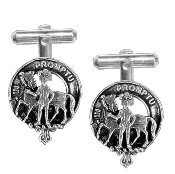 Trotter Clan Badge Stylish Pewter Clan Crest Cufflinks