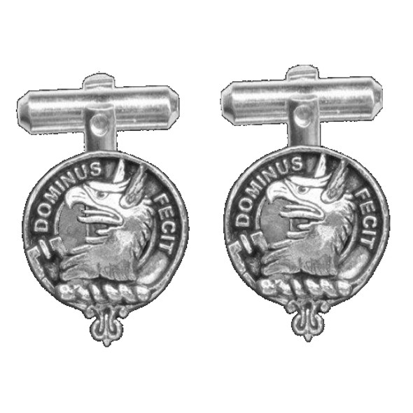 Baird Clan Badge Sterling Silver Clan Crest Cufflinks