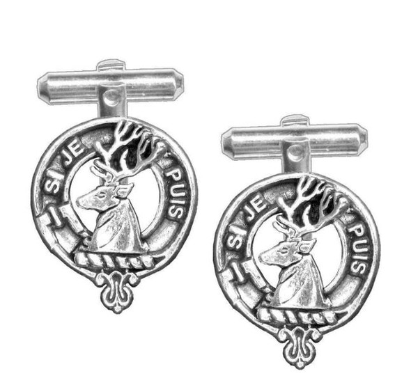 Colquhoun Clan Badge Stylish Pewter Clan Crest Cufflinks