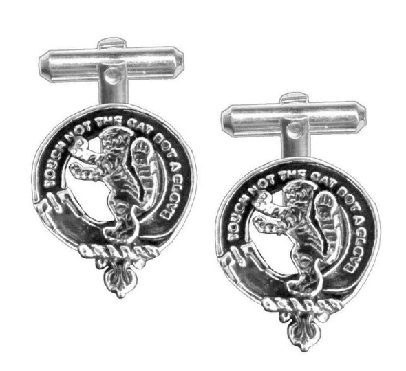 Chattan Clan Badge Stylish Pewter Clan Crest Cufflinks