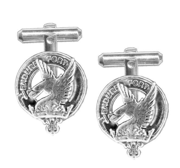 Lindsay Clan Badge Sterling Silver Clan Crest Cufflinks