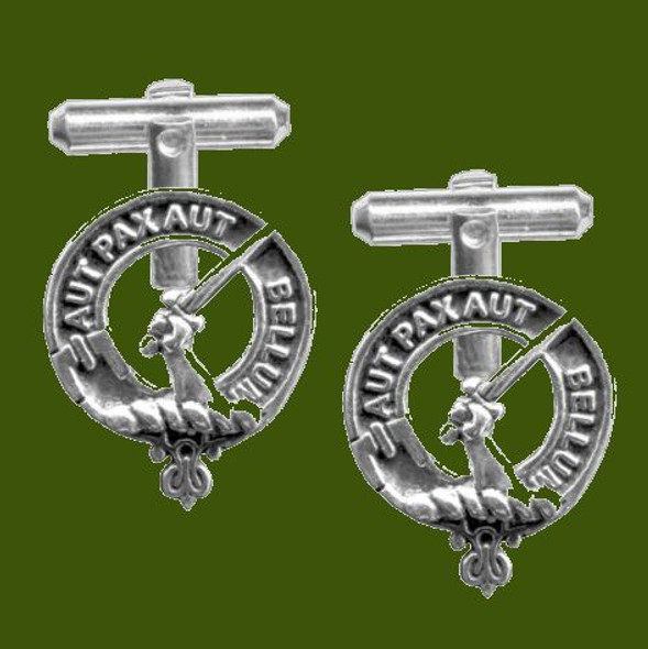 Gunn Clan Badge Stylish Pewter Clan Crest Cufflinks