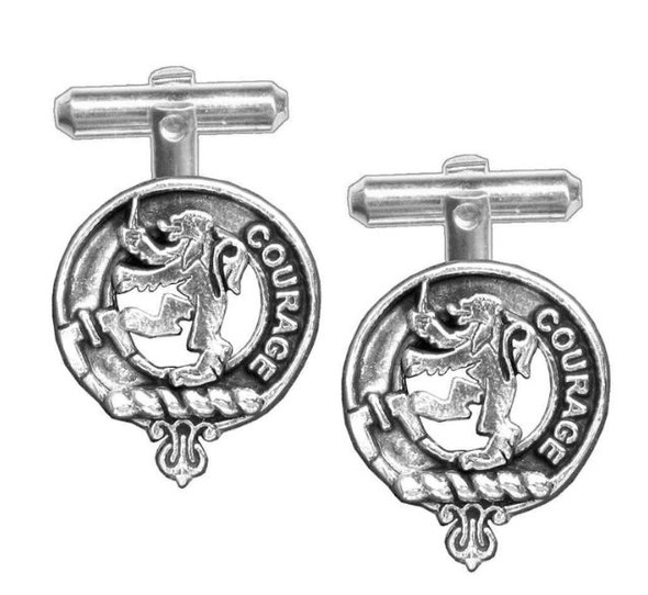 Cumming Clan Badge Stylish Pewter Clan Crest Cufflinks