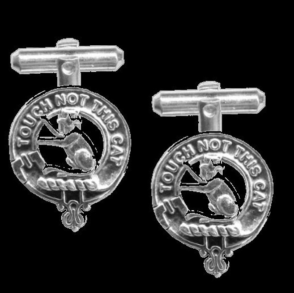MacGillivray Clan Badge Sterling Silver Clan Crest Cufflinks