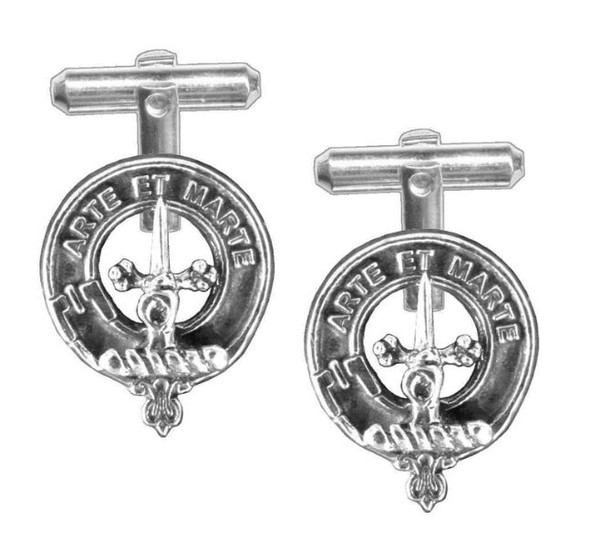 Bain Clan Badge Sterling Silver Clan Crest Cufflinks