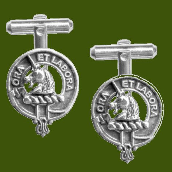 Ramsay Clan Badge Stylish Pewter Clan Crest Cufflinks