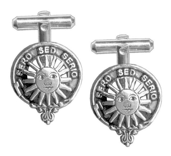 Kerr Clan Badge Stylish Pewter Clan Crest Cufflinks