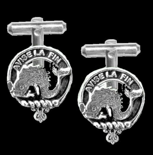 Kennedy Clan Badge Sterling Silver Clan Crest Cufflinks