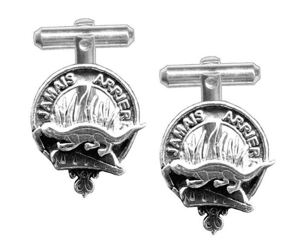 Douglas Clan Badge Sterling Silver Clan Crest Cufflinks