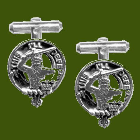 MacFarlane Clan Badge Stylish Pewter Clan Crest Cufflinks
