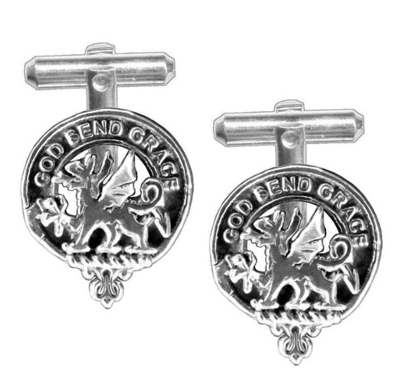 Crichton Clan Badge Sterling Silver Clan Crest Cufflinks