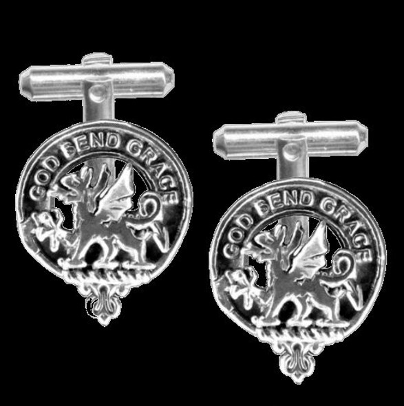 Crichton Clan Badge Sterling Silver Clan Crest Cufflinks