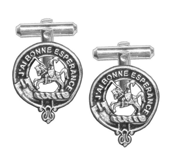 Craig Clan Badge Stylish Pewter Clan Crest Cufflinks