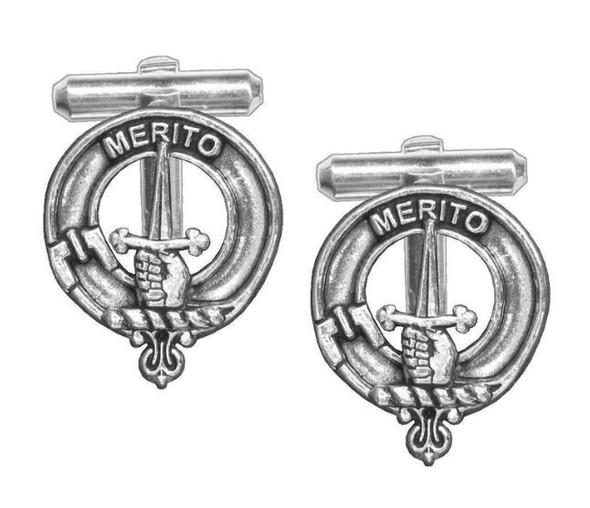 Dunlop Clan Badge Sterling Silver Clan Crest Cufflinks