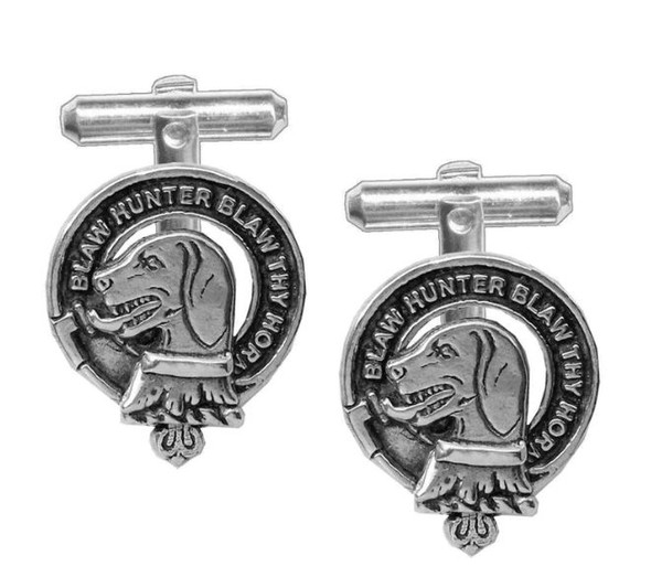 Forrester Clan Badge Stylish Pewter Clan Crest Cufflinks