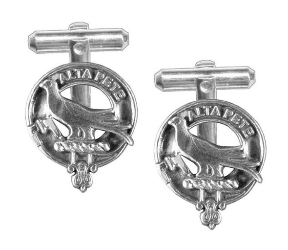 Glen Clan Badge Sterling Silver Clan Crest Cufflinks