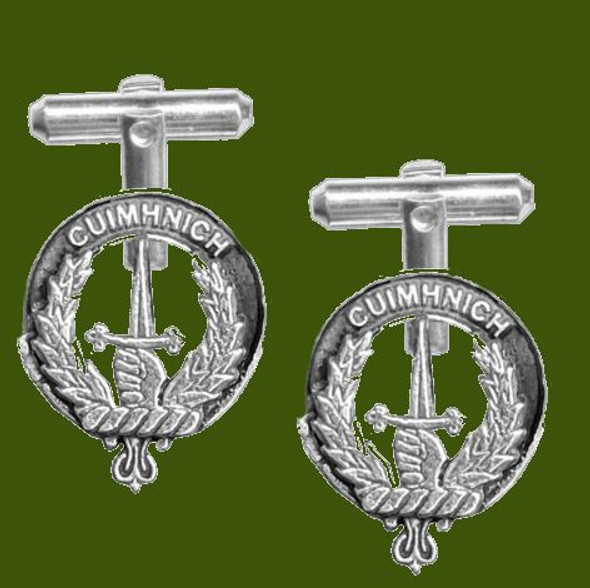 MacDonald Of Glencoe Clan Badge Stylish Pewter Clan Crest Cufflinks