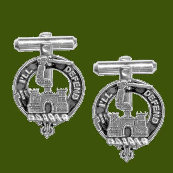 Kincaid Clan Badge Stylish Pewter Clan Crest Cufflinks