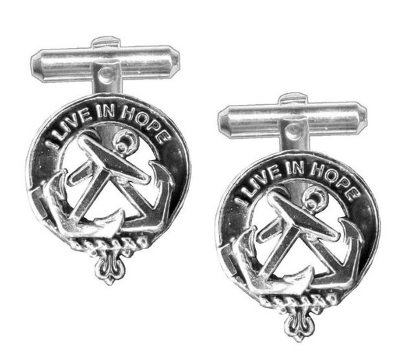 Kinnear Clan Badge Stylish Pewter Clan Crest Cufflinks