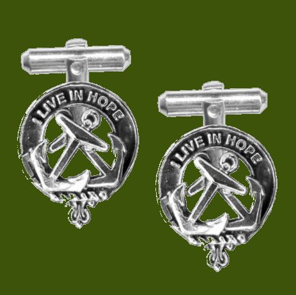Kinnear Clan Badge Stylish Pewter Clan Crest Cufflinks