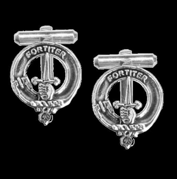 MacAlister Clan Badge Sterling Silver Clan Crest Cufflinks