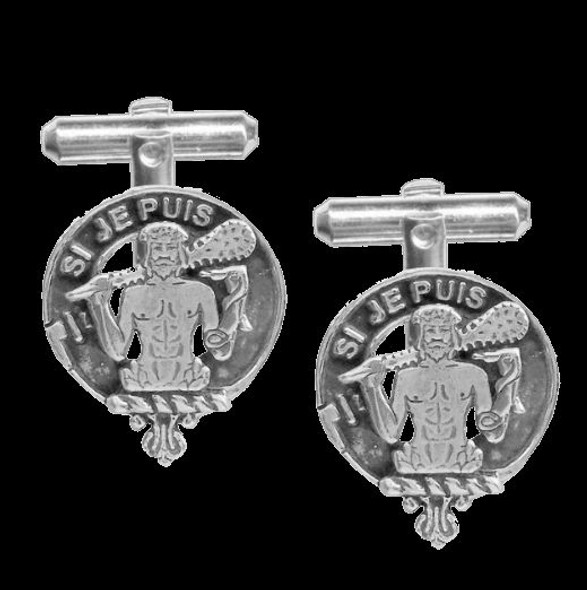 Livingstone Clan Badge Sterling Silver Clan Crest Cufflinks