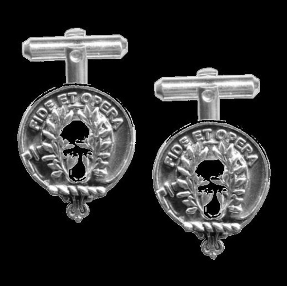 MacArthur Clan Badge Sterling Silver Clan Crest Cufflinks