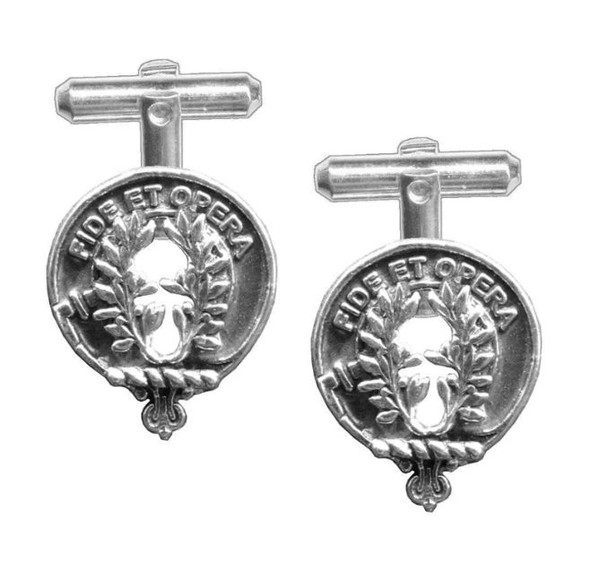 MacArthur Clan Badge Sterling Silver Clan Crest Cufflinks