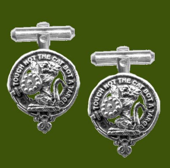 MacBain Clan Badge Stylish Pewter Clan Crest Cufflinks