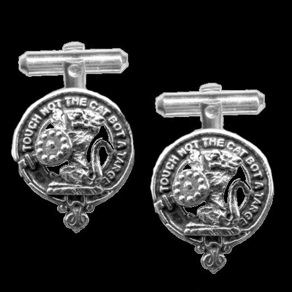 MacBain Clan Badge Sterling Silver Clan Crest Cufflinks