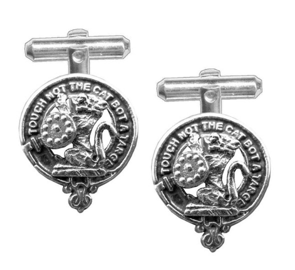 MacBain Clan Badge Sterling Silver Clan Crest Cufflinks