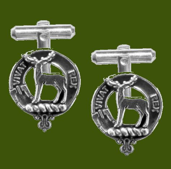 MacCorquodale Clan Badge Stylish Pewter Clan Crest Cufflinks