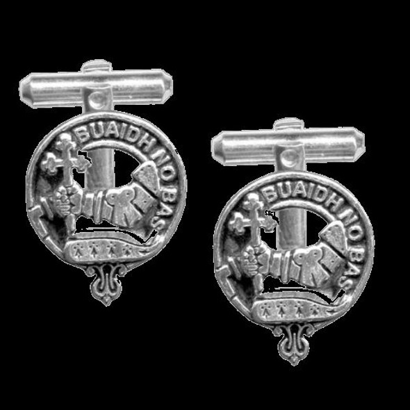 MacDougall Clan Badge Sterling Silver Clan Crest Cufflinks