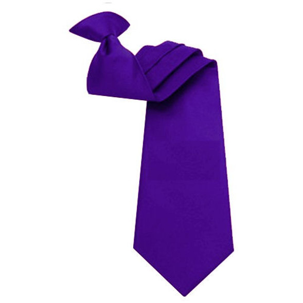Cadbury Purple Formal Groomsmen Wedding Clip-On Mens Neck Tie Set Of Three
