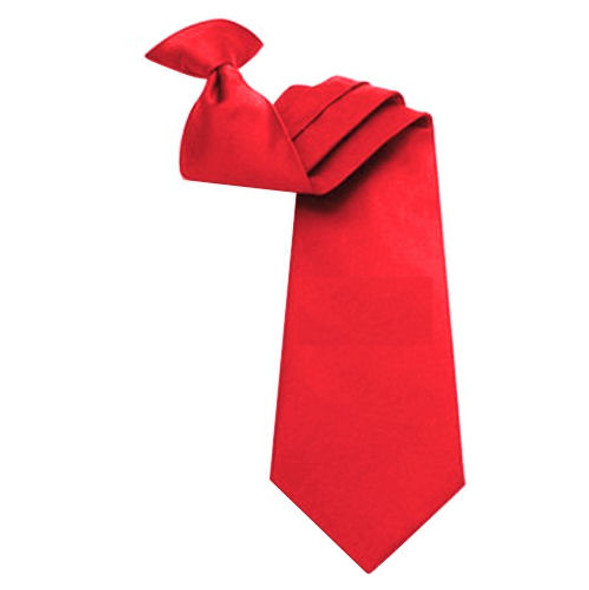 Cherry Red Formal Groomsmen Wedding Clip-On Mens Neck Tie Set Of Three