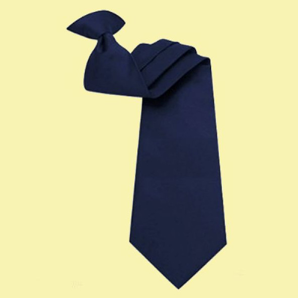 Midnight Blue Formal Groomsmen Wedding Clip-On Mens Neck Tie Set Of Three