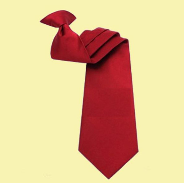 Scarlet Red Formal Groomsmen Wedding Clip-On Mens Neck Tie Set Of Three